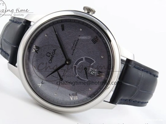 0413 Trendsetting De Ville Power Reserve SS MKF 1:1 Best Edition Blue Textured Dial on Black Leather Strap A 7742